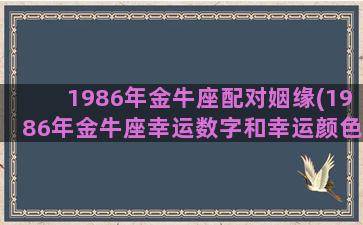 1986年金牛座配对姻缘(1986年金牛座幸运数字和幸运颜色)