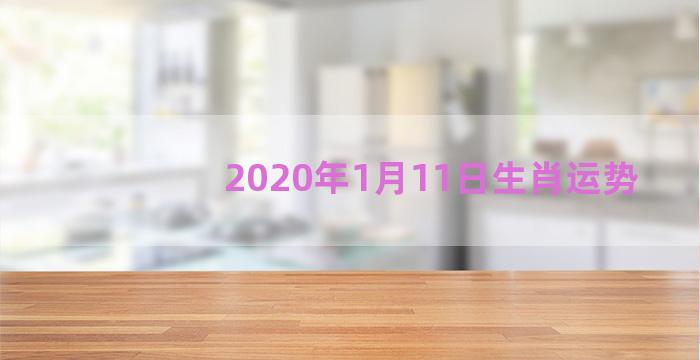 2020年1月11日生肖运势