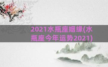 2021水瓶座姻缘(水瓶座今年运势2021)