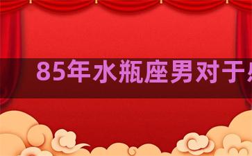 85年水瓶座男对于感情