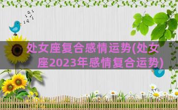 处女座复合感情运势(处女座2023年感情复合运势)