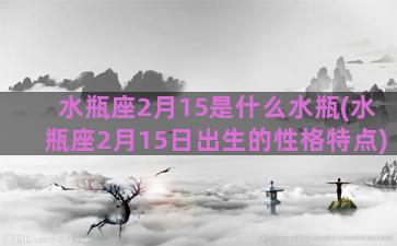 水瓶座2月15是什么水瓶(水瓶座2月15日出生的性格特点)