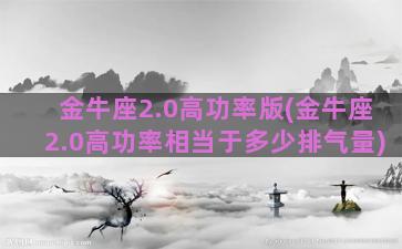 金牛座2.0高功率版(金牛座2.0高功率相当于多少排气量)